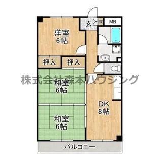プルミエール大西【 403号室】の間取り