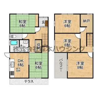 大阪府寝屋川市田井町【一戸建】の間取り