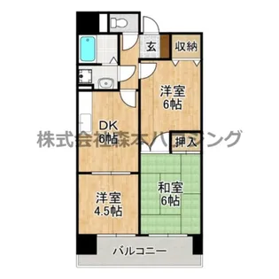 グランドヴィラ香里【 802号室】の間取り