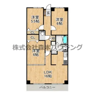 3LDKの間取り画像