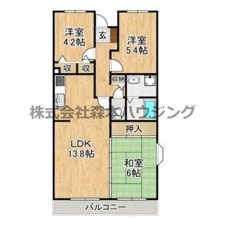 ラ・ジョリーメゾン【 206号室】の間取り