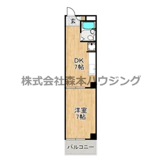 1DKの間取り画像