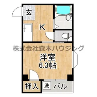 クワイエット四條畷【 203号室】の間取り