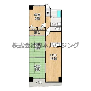 ヴィルヌーブエスト【 402号室】の間取り