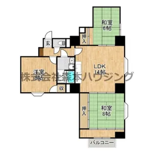 ジョイフル寝屋川【 703号室】の間取り