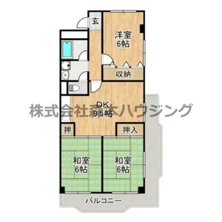 コーポ春日丘【 301号室】の間取り