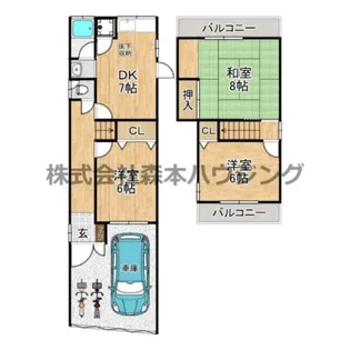 大阪府枚方市茄子作東町【一戸建】の間取り