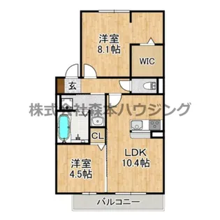 グランドゥール畷【 203号室】の間取り