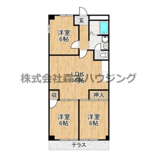 丸信リバーサイドコーポ2棟【 102号室】の間取り