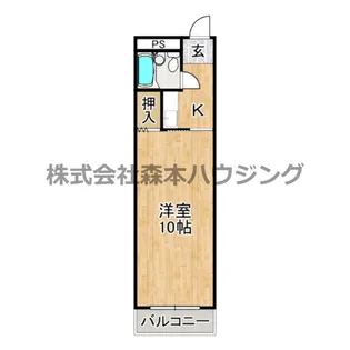 まるきハイツ東大利【 203号室】の間取り