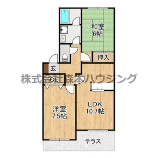 タートルリバー壱番館【 102号室】の間取り