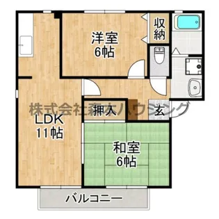 クイーンズ ヒル G【 201号室】の間取り