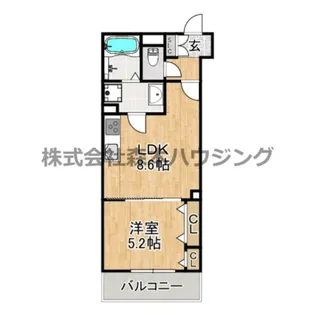 ラモーナ北条Ⅱ【 206号室】の間取り