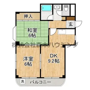 2DKの間取り画像