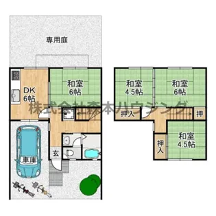 大阪府交野市藤が尾4丁目【テラスハウス】の間取り