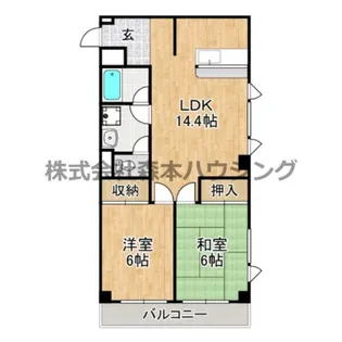 スカイコートI【 208号室】の間取り