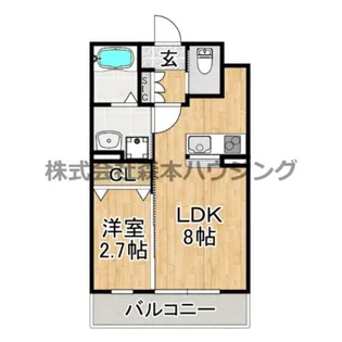 1LDKの間取り画像