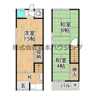 大阪府寝屋川市田井町【テラスハウス】の間取り