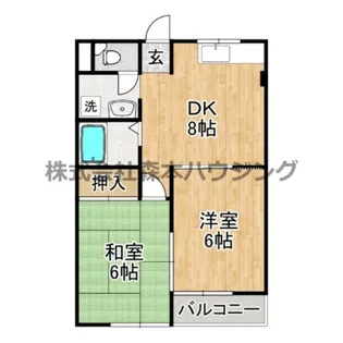 交野ロイヤルコート【 403号室】の間取り