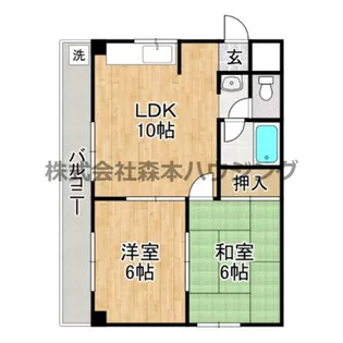 プレアール蔀屋本町【 3E号室】の間取り