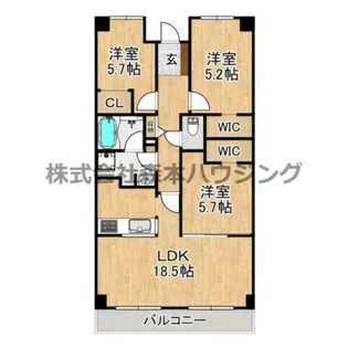 3LDKの間取り画像