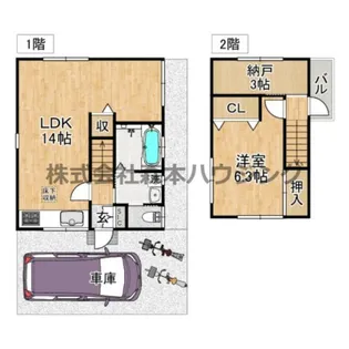 大阪府枚方市高田1丁目【一戸建】の間取り