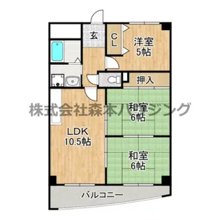 セ・エム・アッシュ北野【 205号室】の間取り