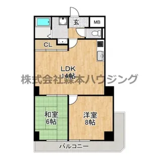 グランドヴィラ門真【 6C号室】の間取り