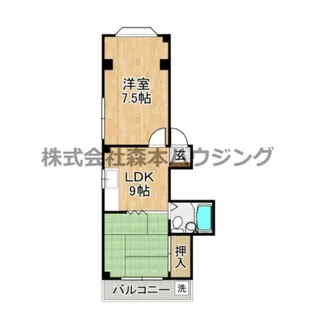 大野パレス【 402号室】の間取り