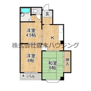 赤井マンション香里【 405号室】の間取り