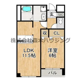 アバンザール香里園【 108号室】の間取り