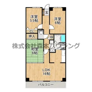 PHOENIX CORT交野Ⅱ【 104号室】の間取り
