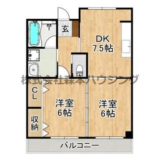 清水谷コーポ【 401号室】の間取り