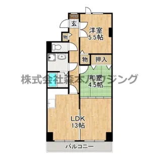 カルチェ清水谷【 203号室】の間取り