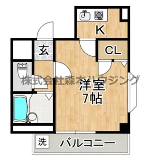オークグレイス香里園【 206号室】の間取り