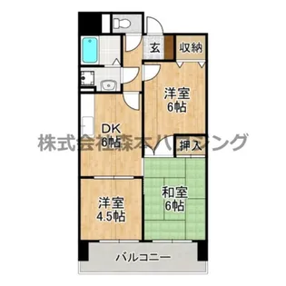 グランドヴィラ香里【 402号室】の間取り