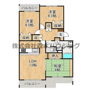 東香里野村マンション【 306号室】の間取り
