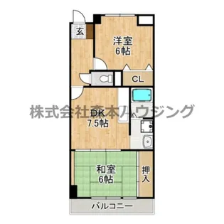 レジデンス鶴見緑地【 B302号室】の間取り