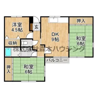 旭ヶ丘コーポ【 101号室】の間取り