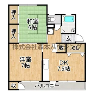 香里ヶ丘日東マンションD棟【 301号室】の間取り