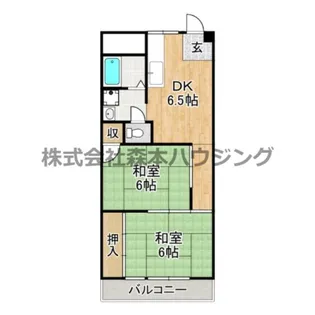 丸信リバーサイドコーポ1棟【 906号室】の間取り