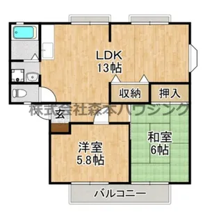 ルミエール(堀溝)B【 102号室】の間取り