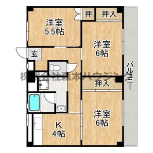 ビレッジハウス春日Ⅰ 1号棟【 104号室】の間取り