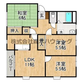 クイーンズコートC棟【 101号室】の間取り