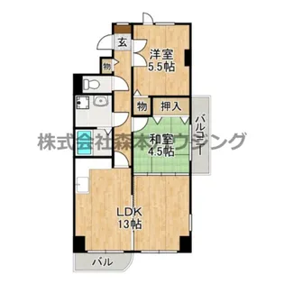 カルチェ清水谷【 316号室】の間取り