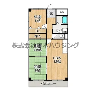 コスモスハイツ【 405号室】の間取り