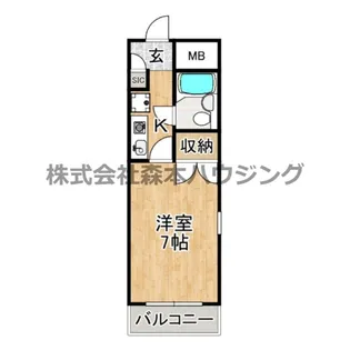 大東御殿山ビル【 401号室】の間取り