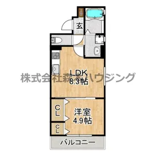 クレアール大久保町【 205号室】の間取り