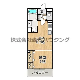 クリエオーレ倉治【 303号室】の間取り