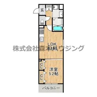 クリエオーレ倉治【 104号室】の間取り